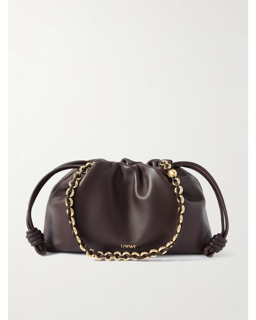 Loewe Brown Flamenco Medium Leather Clutch