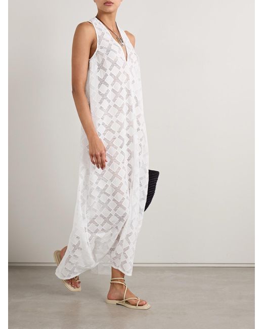 TOVE White Agel Maxikleid Aus Gaze Und Voile