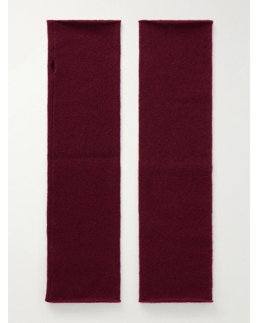 Lisa Yang Purple Aspen Cashmere Fingerless Gloves