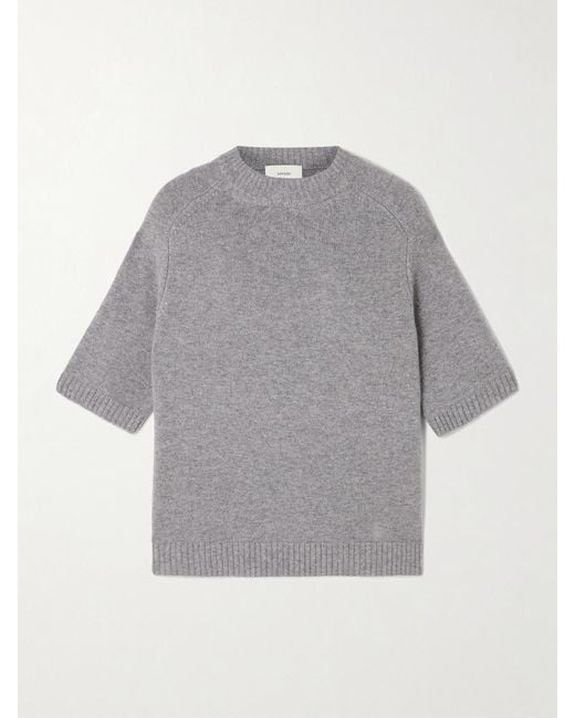 Loulou de Saison Gray Cashmere T-Shirt