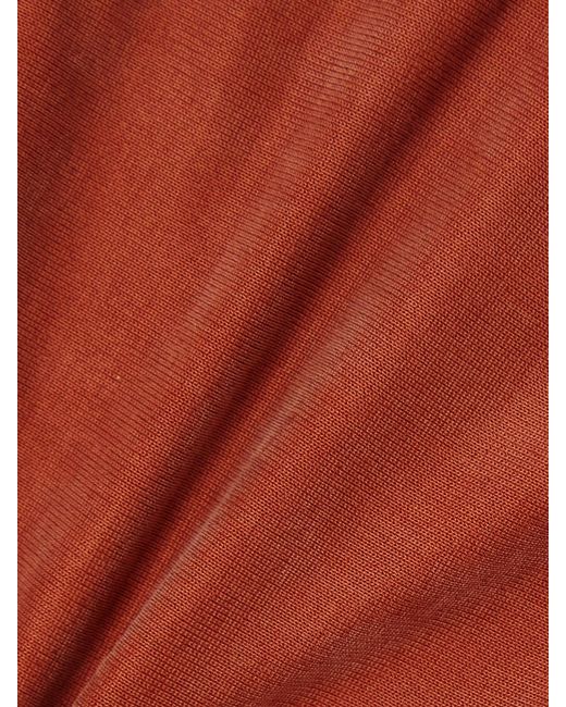 Jacquemus Red Espelho Cropped Asymmetric Stretch-Jersey Bandeau Top