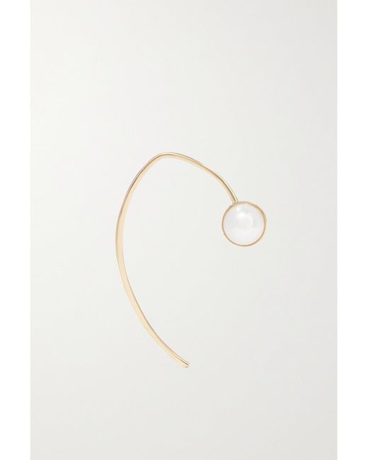 Melissa Joy Manning Brown Wishbone 14-Karat Recycled Pearl Earrings