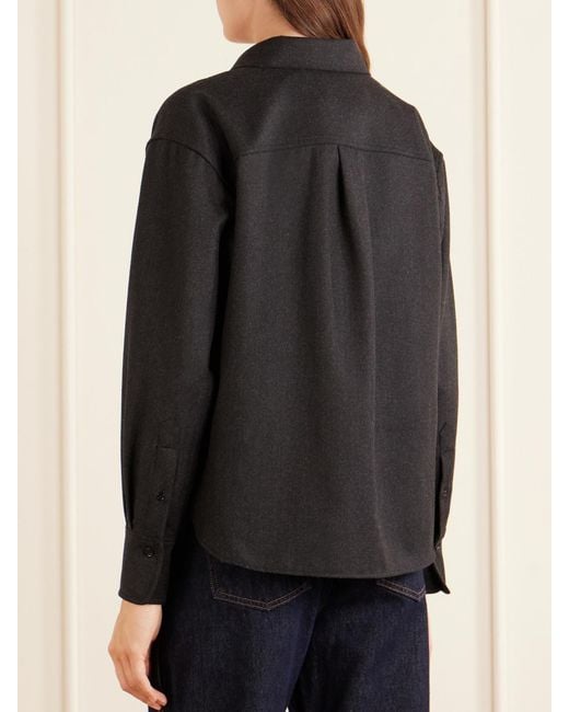 Victoria Beckham Black Ellys Wool Shirt