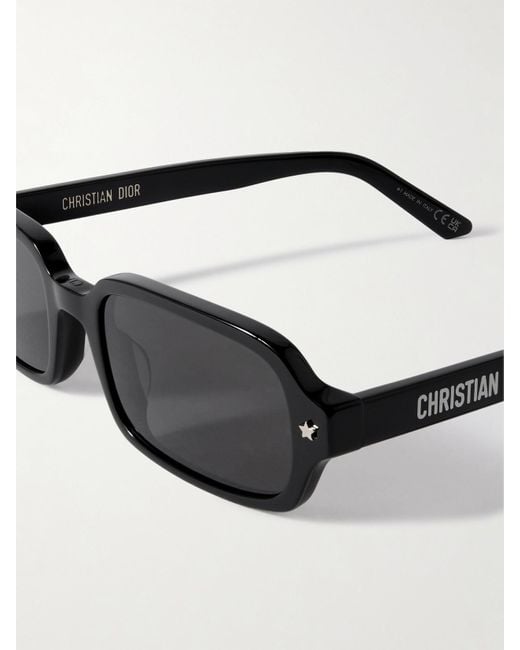 Dior Black Diorpacific S3I Rectangular-Frame Acetate Sunglasses