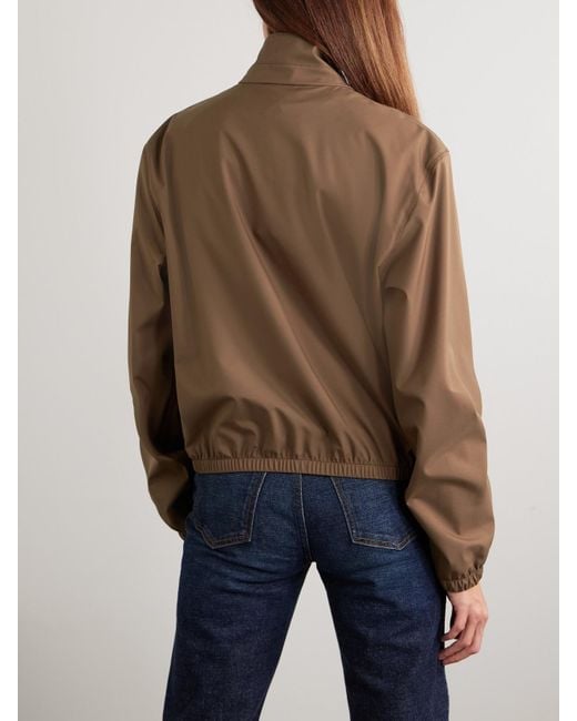 Loro Piana Brown Shell Bomber Jacket