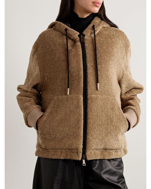 Moncler Brown Reversible Fleece And Shell Zip-Up Hoodie