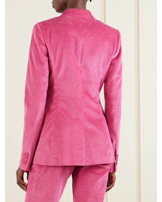 Gabriela Hearst Pink Angela Cotton-Corduroy Blazer
