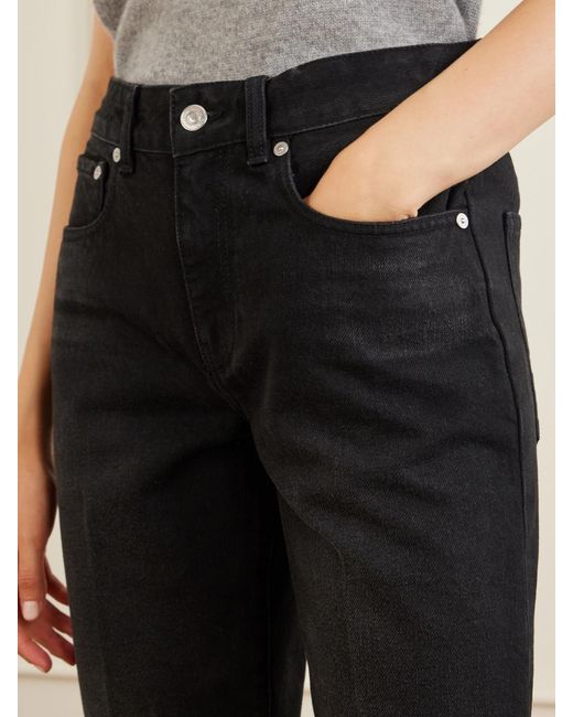 Victoria Beckham Blue Low-Rise Straight-Leg Jeans