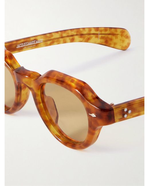 Jacques Marie Mage Brown Kellerman Round-Frame Acetate Sunglasses