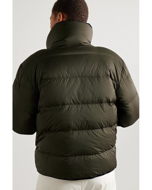 Loro Piana Green Mitty Reversible Two-Tone Quilted Shell Down Jacket