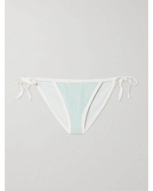 Marysia Swim Blue Porto Two-Tone Bikini Briefs