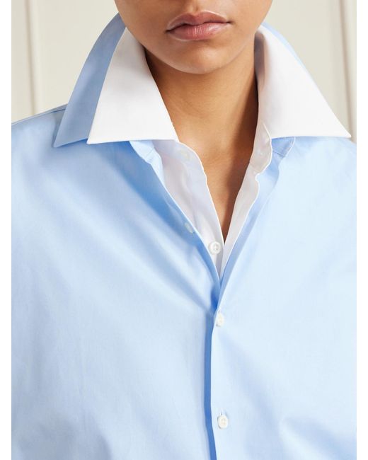 Comme Si Blue Cotton-Poplin Shirt