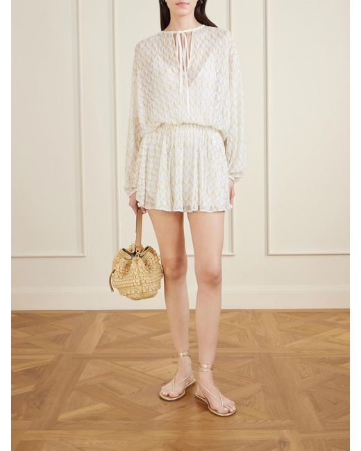 missoni metallic crochet knit mini dress Missoni - Mare lace-up metallic crochet-knit mini dress