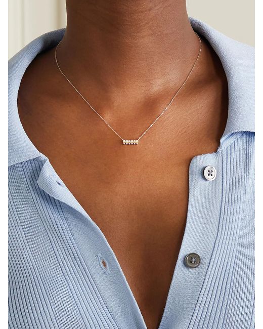 Mateo Natural The Little Things 14-Karat, Diamond And Pearl Necklace