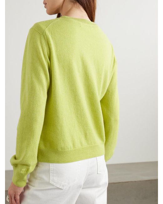 &Daughter Yellow Enya Cashmere And Cotton-Blend Cardigan