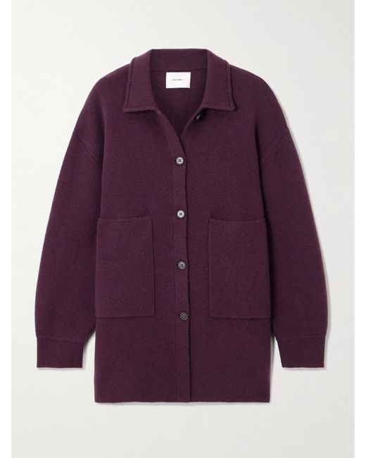Lisa Yang Purple Julianne Cashmere Cardigan