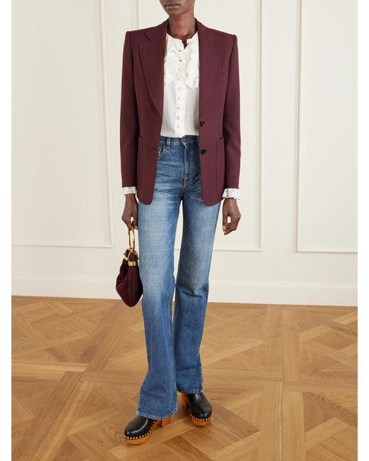 Chloé Purple Wool-Gabardine Blazer