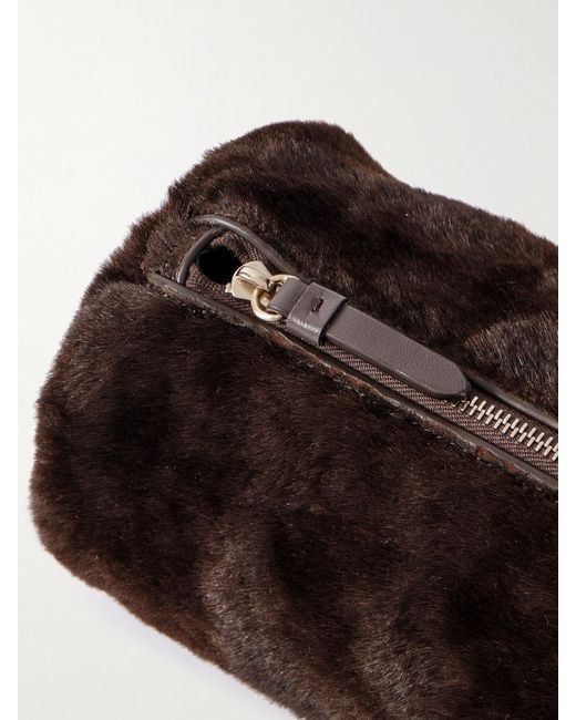 Proenza Schouler Brown Silo Shearling Clutch