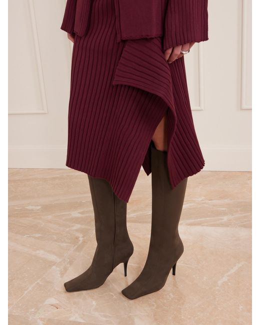 Stella McCartney Black Kniehohe Stiefel