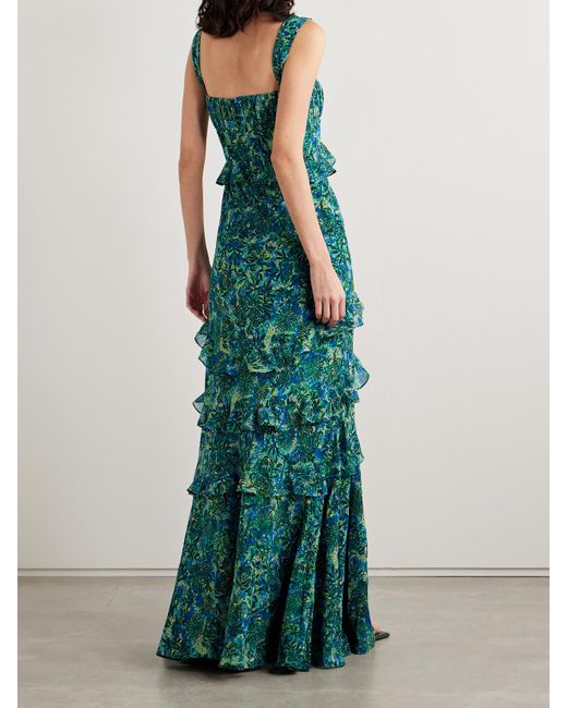 green emerald velvet dress Saloni