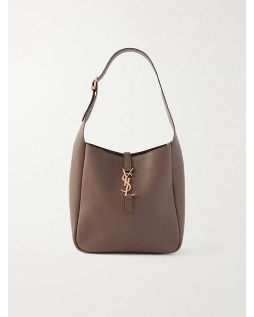 Saint Laurent Brown Le 5 À 7 Supple Small Leather Shoulder Bag