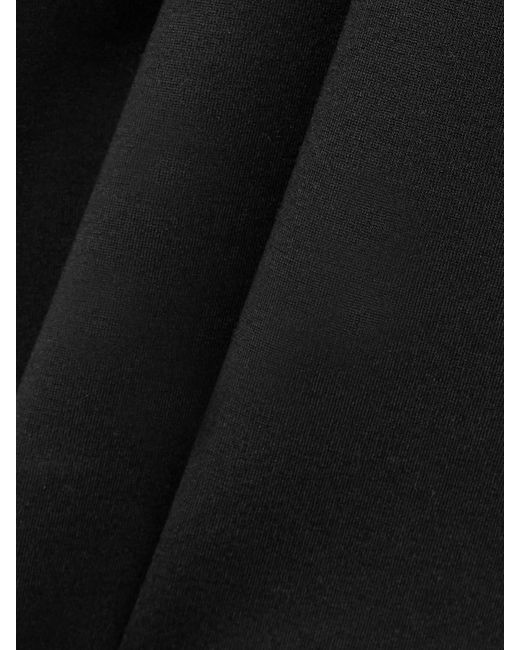 Victoria Beckham Black Cropped Crepe Flared Pants