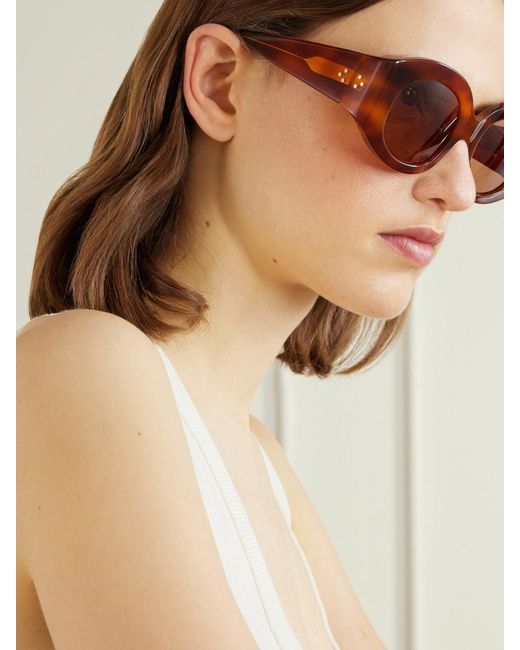 Matteau Multicolor Eclipse Round-Frame Acetate Sunglasses