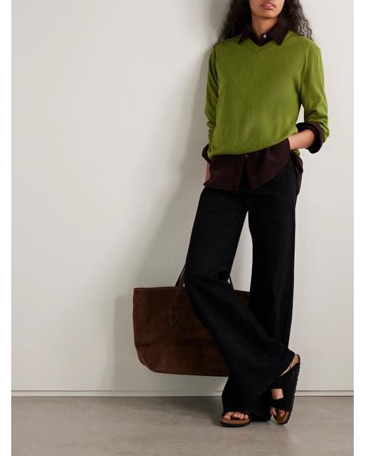 Pull En Soie, Laine Et Cachemire Mélangés Ben La Ligne en coloris Green