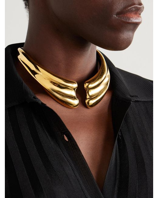Tom Ford Metallic Goldfarbener Choker
