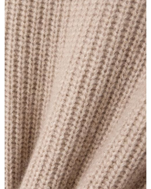 Loulou de Saison Natural Cecil Pullover Aus Geripptem Kaschmir