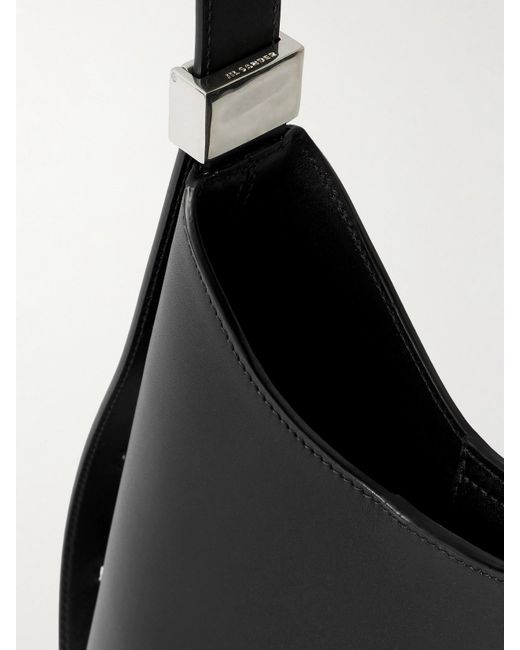 Jil Sander Black Kleine Schultertasche Aus Leder Mit Verzierung