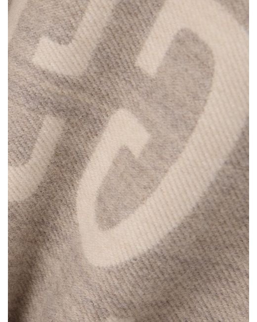 Gucci Natural Logo-Jacquard Wool And Silk-Blend Scarf