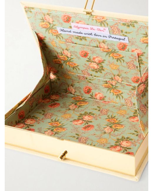 Olympia Le-Tan Metallic Versailles Appliquéd Embroidered Canvas Clutch