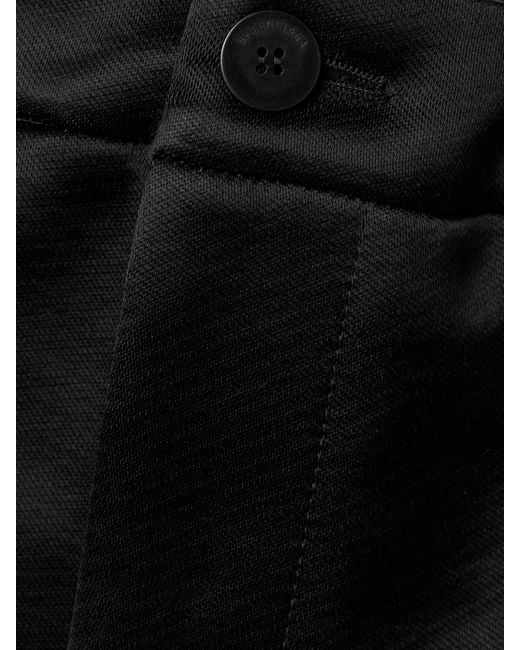 Balenciaga Black Hose Mit Weitem Bein Aus Satin Aus Einer Baumwollmischung