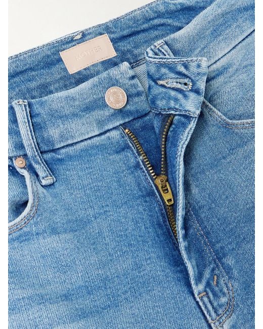 Mother Blue The Roller Halbhohe Jeans Mit Weitem Bein