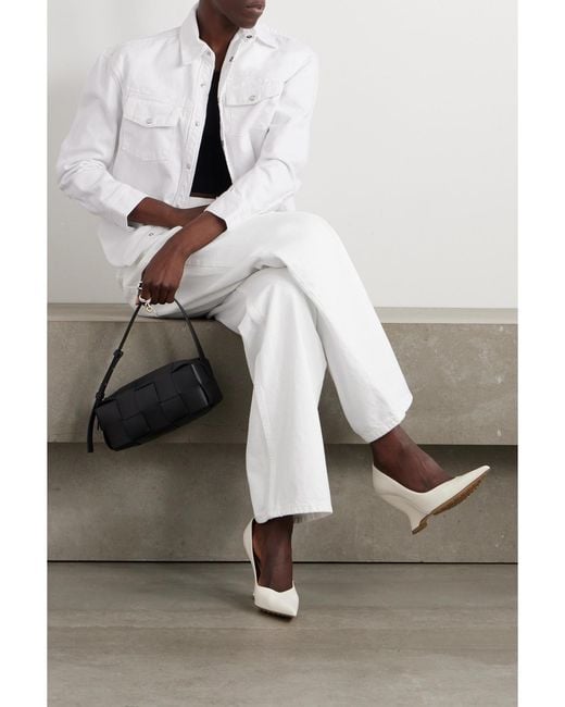 Wardrobe NYC White Denim Jacket