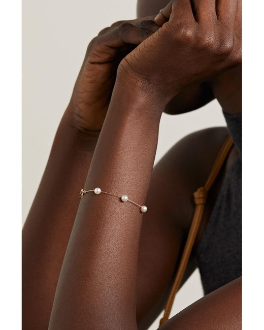 Mizuki Natural 14-Karat Pearl Bracelet