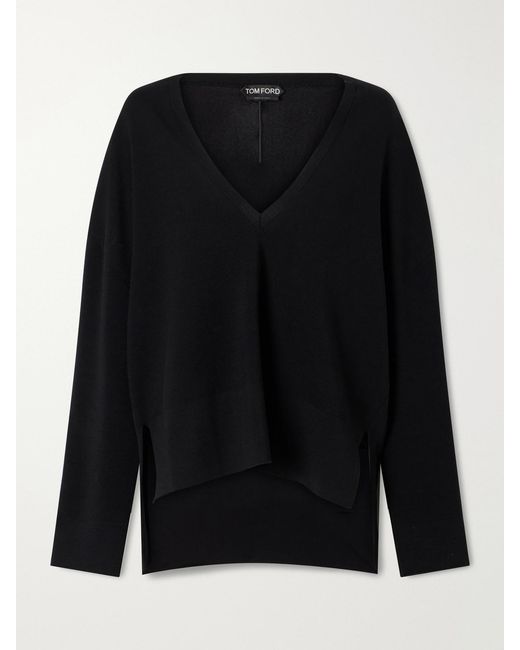 Tom Ford Black Cropped Wool Sweater