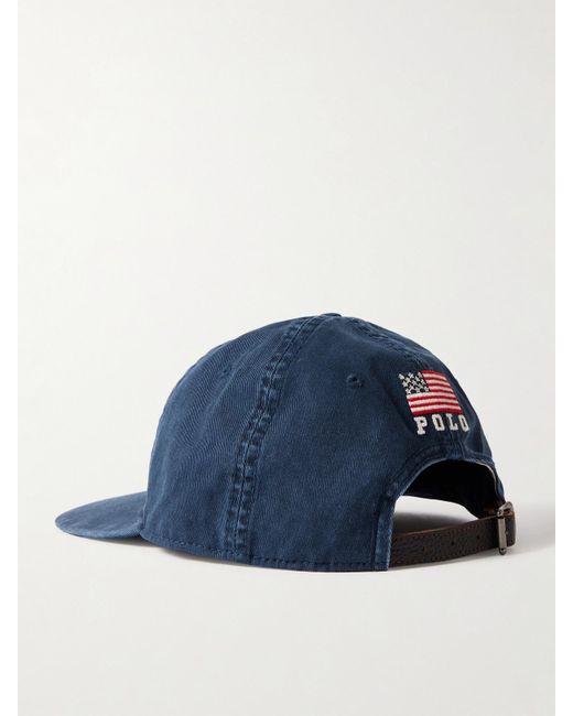 Polo Ralph Lauren Blue Appliquéd Cotton Baseball Cap