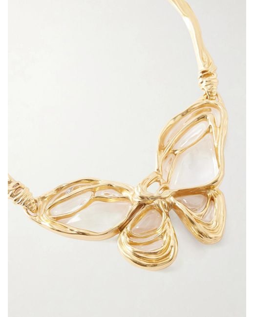 Chloé Natural A La Plage-Tone And Resin Necklace