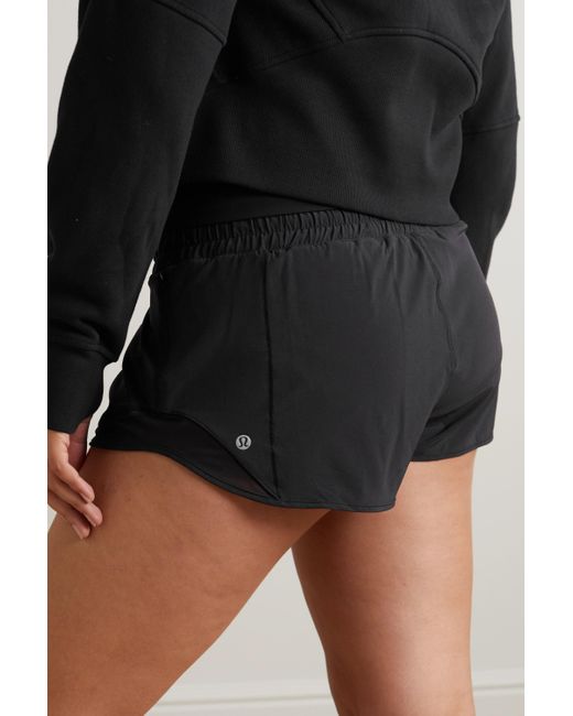 Hotty Hot low-rise mesh-paneled stretch recycled-Swift shorts - 2.5
