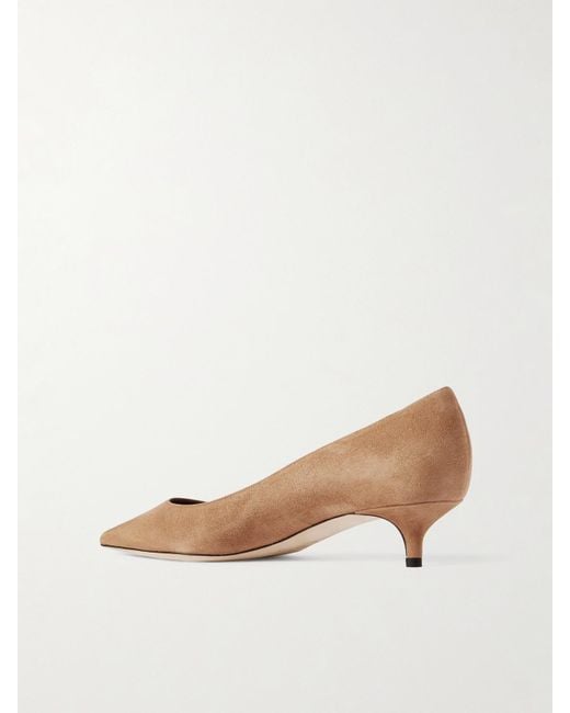 Jimmy Choo Natural Amelia 30 Suede Pumps