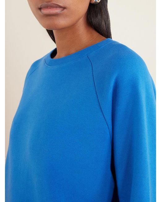 Jamie Haller Blue The Daily Cotton-Terry Sweatshirt