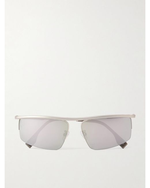 Fendi Natural Travel Silberfarbene Pilotensonnenbrille