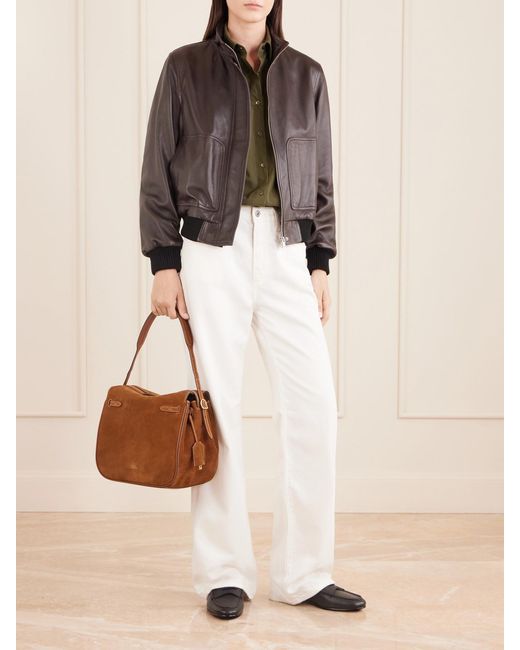 Polo Ralph Lauren Brown Suede Tote