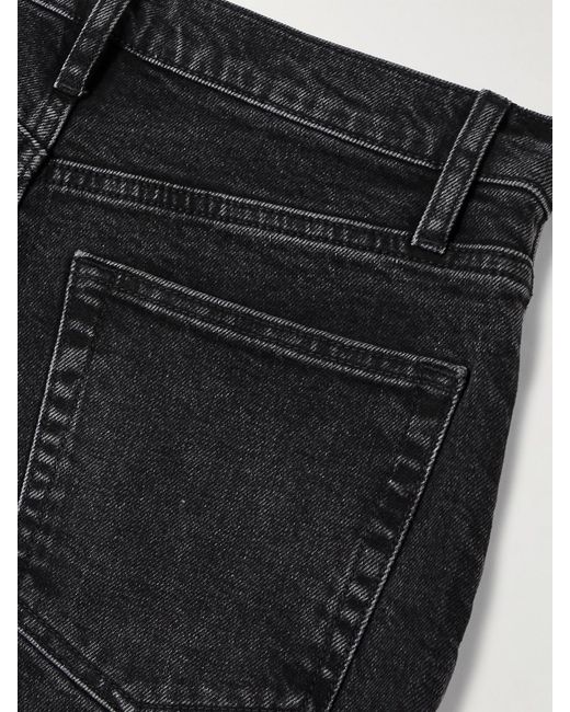 FRAME Black The Wide Cropped High-Rise Wide-Leg Jeans