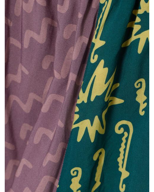 Donde Esteban Orange Estrellitas Shorts Aus Bedrucktem Satin