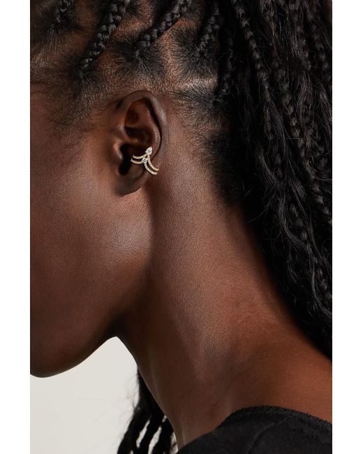 SHAY 18-karat Gold Diamond Ear Cuff in Metallic | Lyst UK