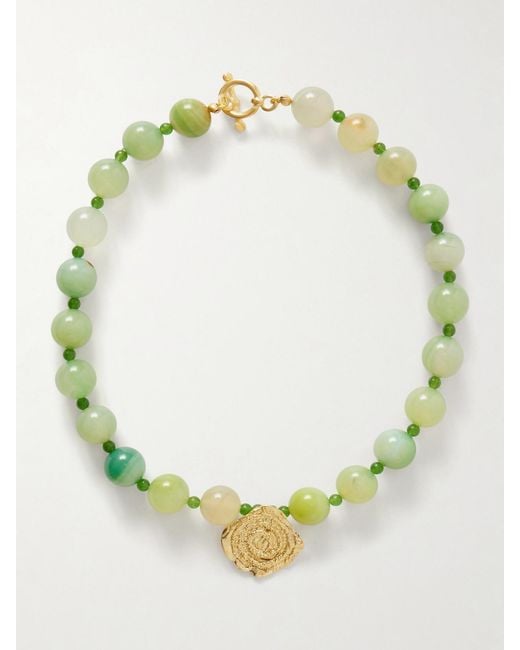 YSSO Green Daphne-Plated Jade Necklace