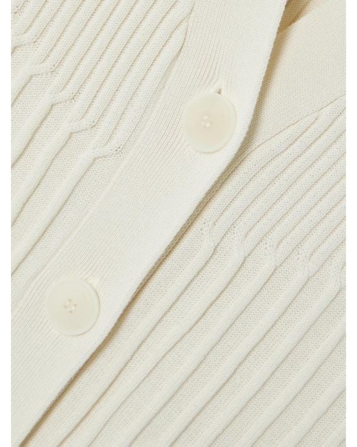 Max Mara White Bimba Ribbed Cotton-Blend Vest